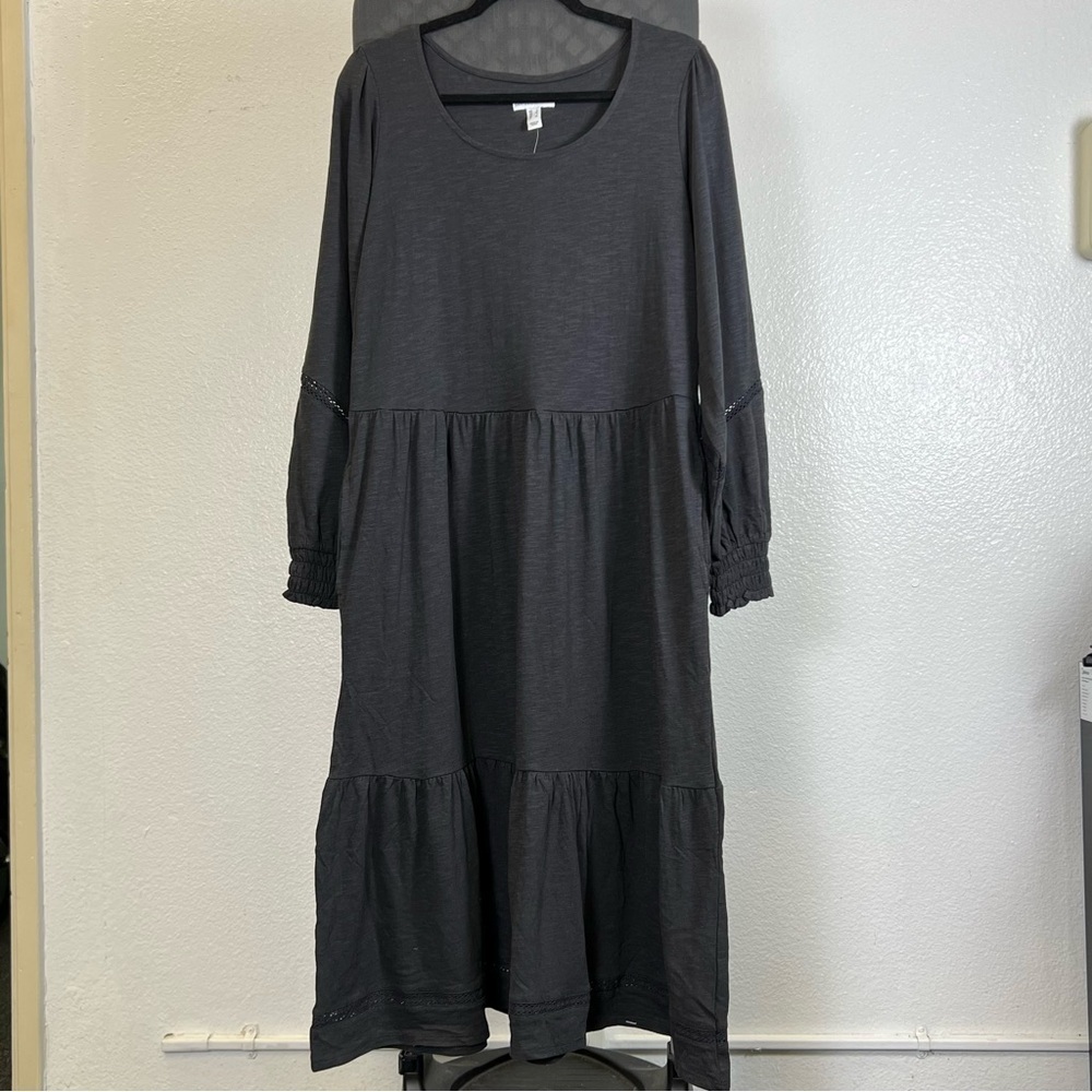 Canyon Retreat Women’s Black Long Sleeve Dress Size L